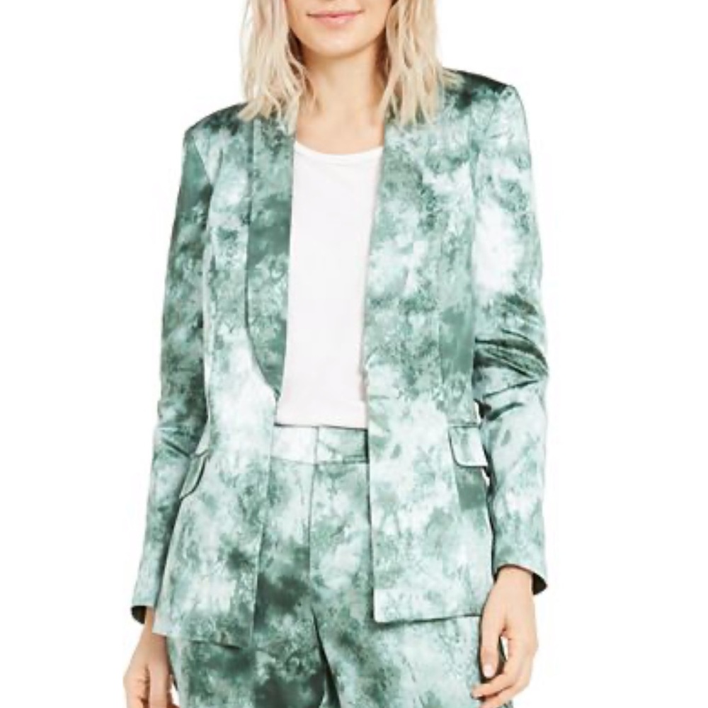 Satin Marble Print Blazer